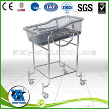 castor stainless steel hospital baby cart